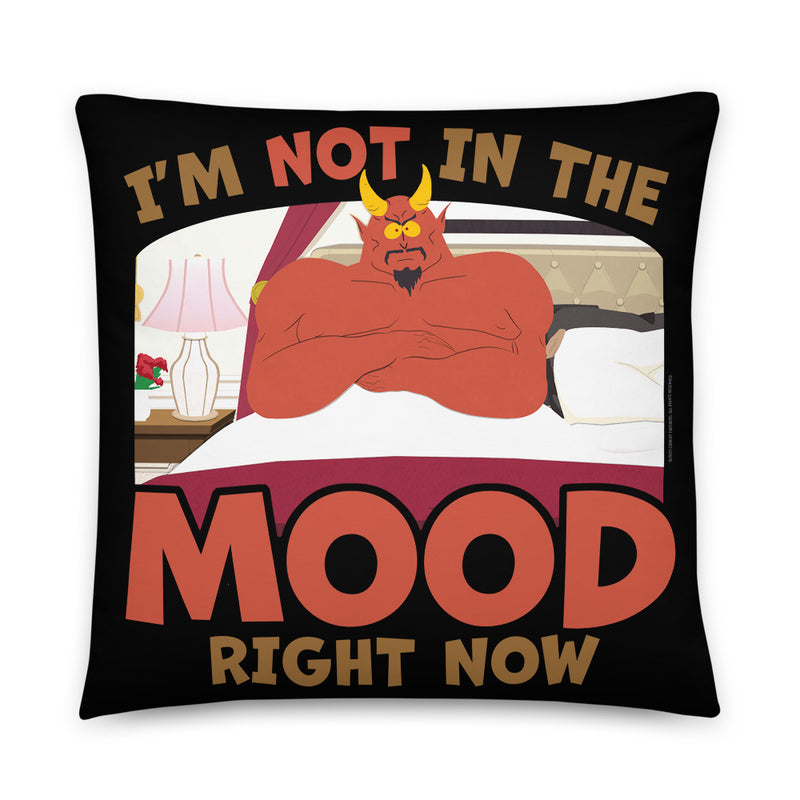 South Park Satan I'm Not In The Mood Throw Pillow