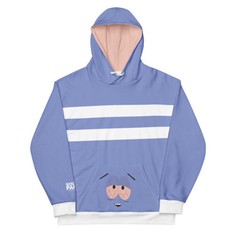 South Park Towelie Color Block Unisex Hooded Sweatshirt White