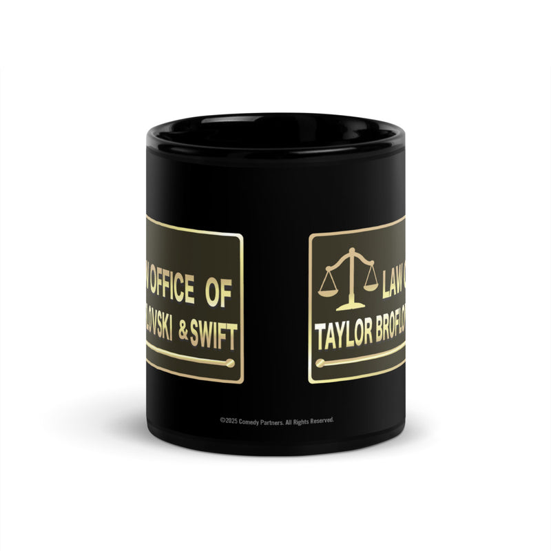 South Park Law Office of Taylor Broflovski & Swift Black Glossy Mug