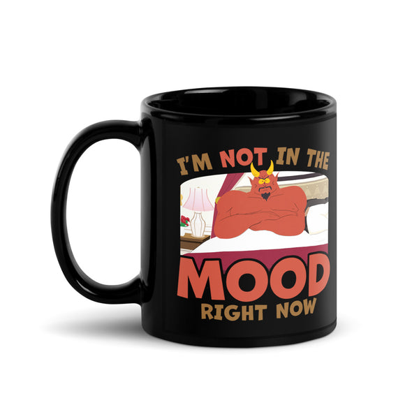 South Park Satan I'm Not In The Mood Black Glossy Mug