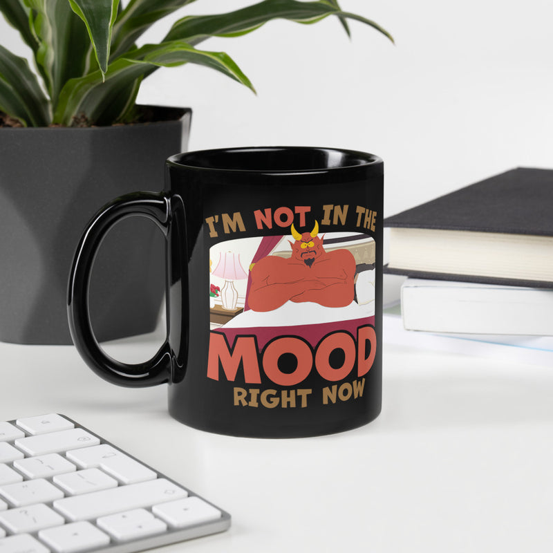 South Park Satan I'm Not In The Mood Black Glossy Mug