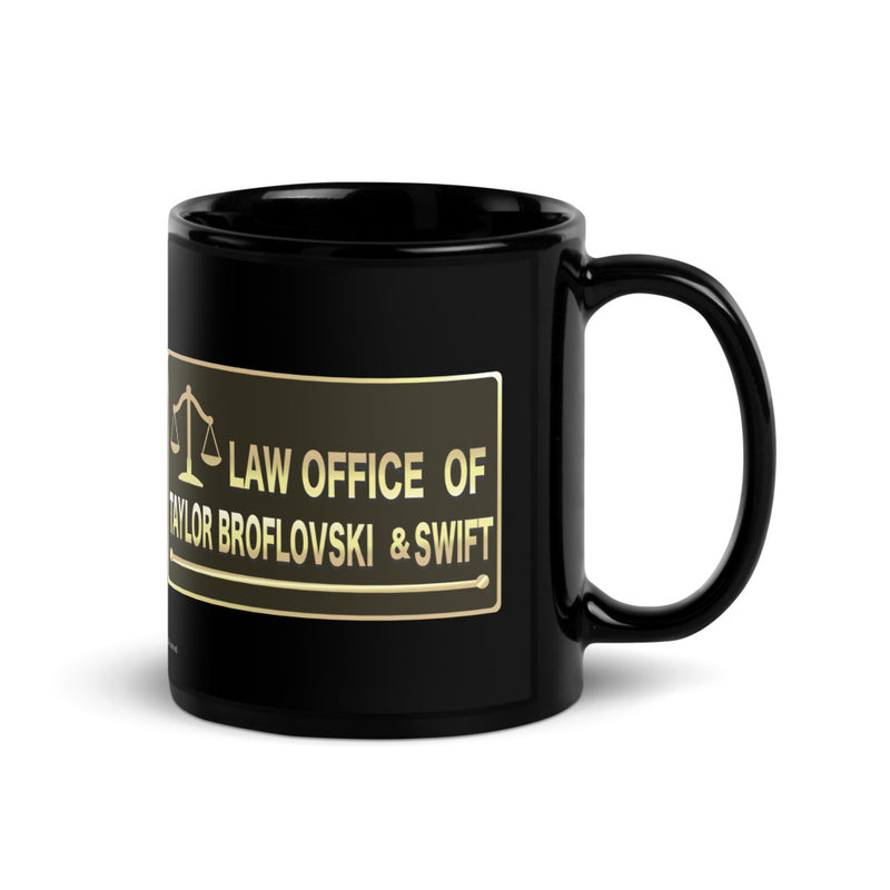 South Park Law Office of Taylor Broflovski & Swift Black Glossy Mug