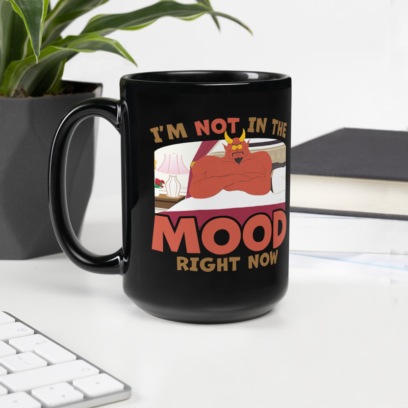 South Park Satan I'm Not In The Mood Black Glossy Mug