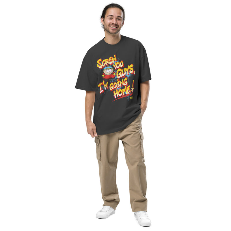 South Park Cartman Screw You Guys Graffiti Oversized T-Shirt