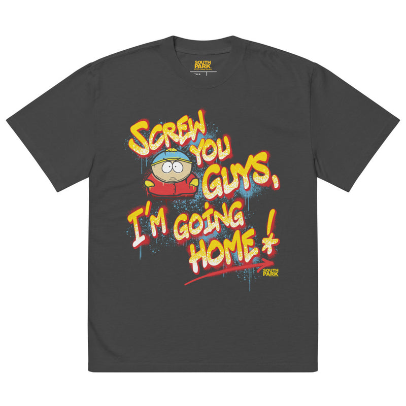 South Park Cartman Screw You Guys Graffiti Oversized T-Shirt