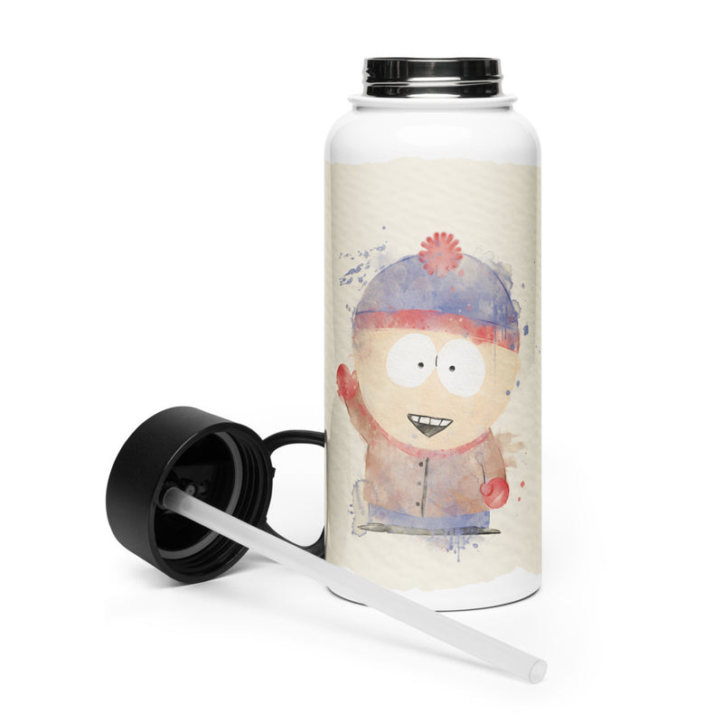 South Park Stainless Steel Water Bottle with a Straw Lid Stan Watercolor