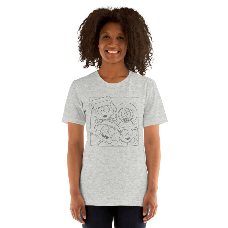 South Park Boys Outline Unisex T-Shirt