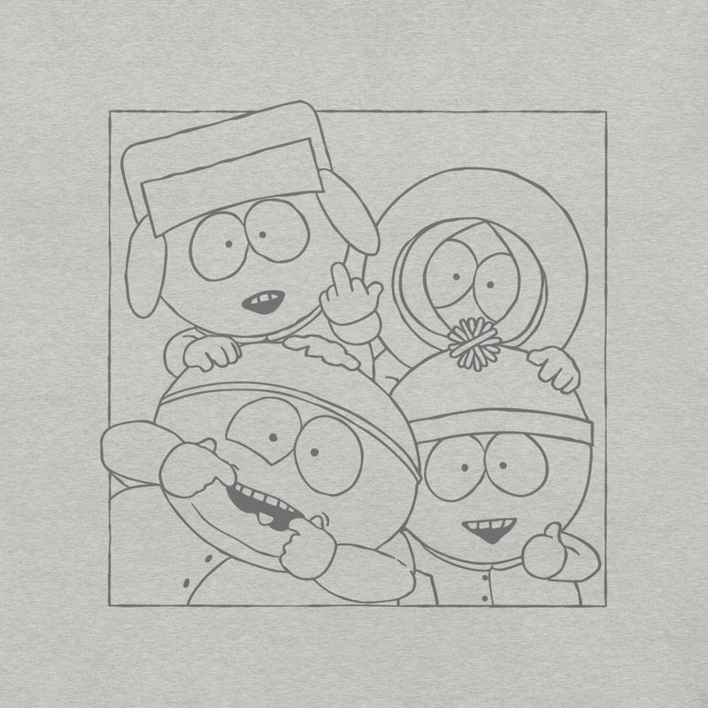 South Park Boys Outline Unisex T-Shirt Athletic Heather