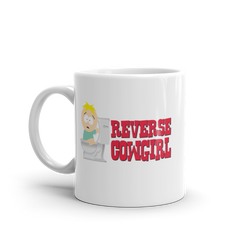 Weiße Tasse South Park Butters Reverse Cowgirl