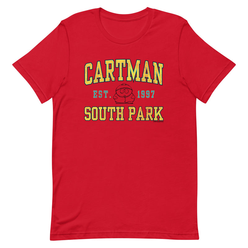 South Park Cartman Collegiate T-Shirt mit kurzen Ärmeln für Erwachsene