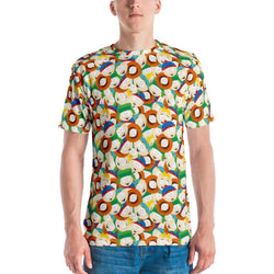 South Park Character Gesichter All-Over Print T-Shirt für Erwachsene