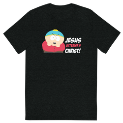 South Park Cartman Jesus Christ Adult Tri-Blend T-Shirt