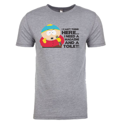 South Park Cartman Magazine and a Toilet Adult Short Sleeve T-Shirt