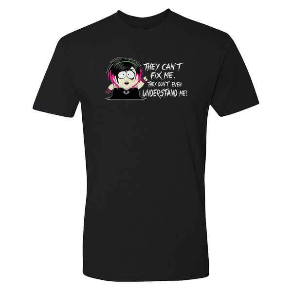 South Park Goth Henrietta They Can't Fix Me Adult Short Sleeve T-Shirt