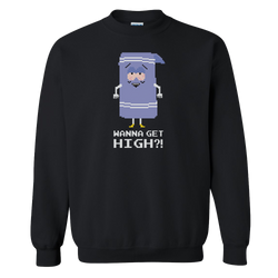 South Park Towelie Wanna Get High Rundhals-Sweatshirt