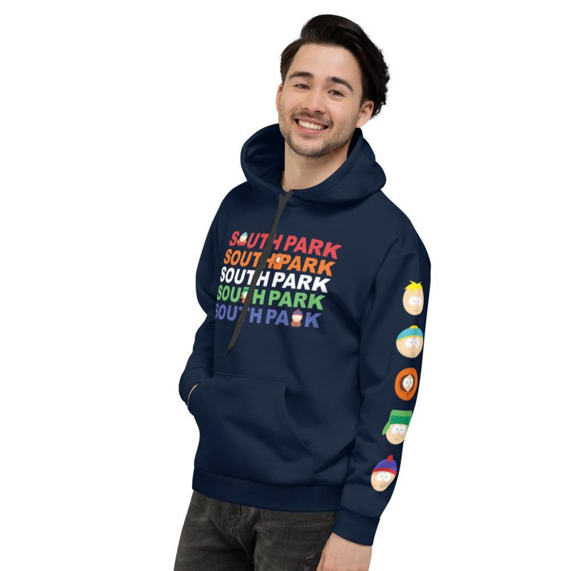 South Park Logo All-Over Print Adult Hooded Sweatshirt