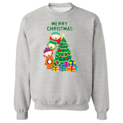 South Park Frohe Weihnachten Urlaub Fleece Crewneck Sweatshirt