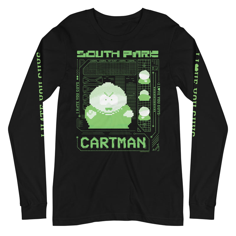 South Park Cartman Pixel Art Long Sleeve T-Shirt