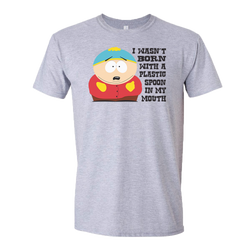 South Park Cartman "Born with a Plastic Spoon" T-Shirt für Erwachsene
