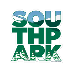 South Park Landschafts-Logo gestanzter Aufkleber